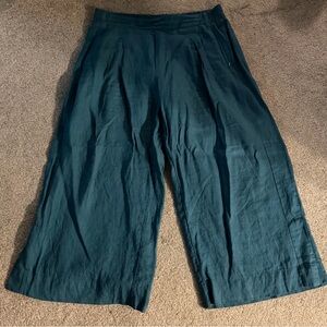 Athleta Teal Wide-Leg Women's Linen Pants